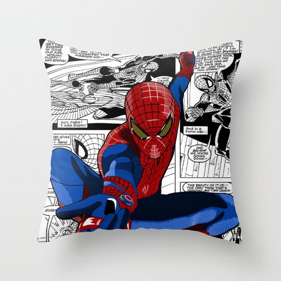 Spider-Man Comic Throw Pillow