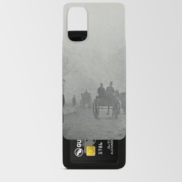 Horses and carts around Paris - Édouard Mahy Brouillard Android Card Case