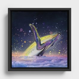 Whale Paradise Framed Canvas