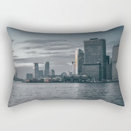 New York City Manhattan skyline after sunset Rectangular Pillow