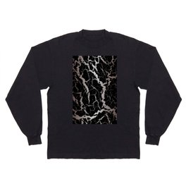 Cracked Space Lava - Brown/White Long Sleeve T-shirt