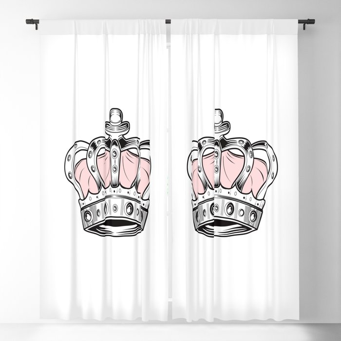 Crown - Pink Blackout Curtain