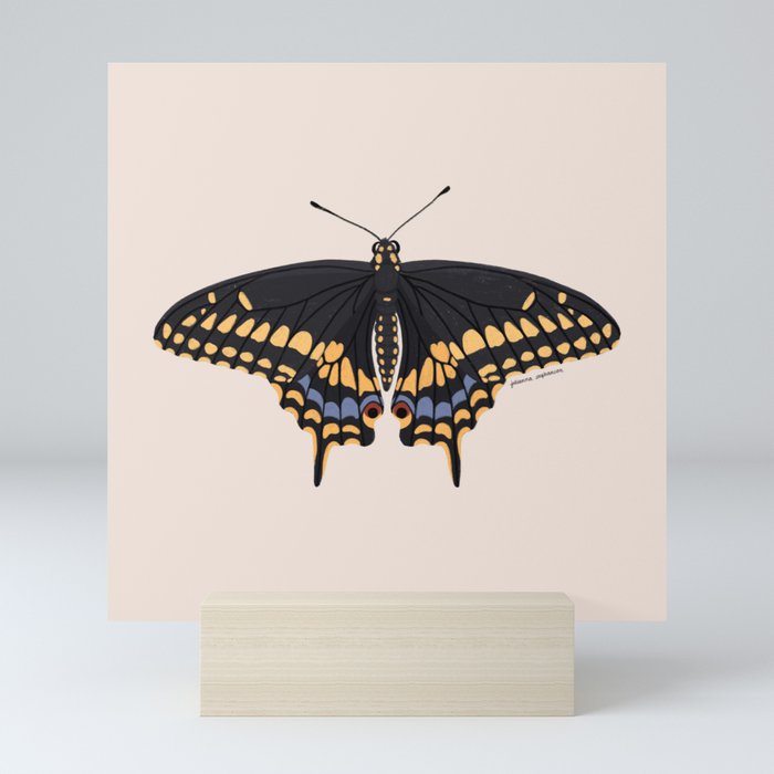 Black Swallowtail Butterfly Mini Art Print