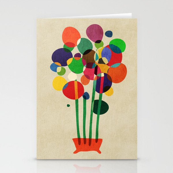 Happy flowers in the vase Stationery Cards