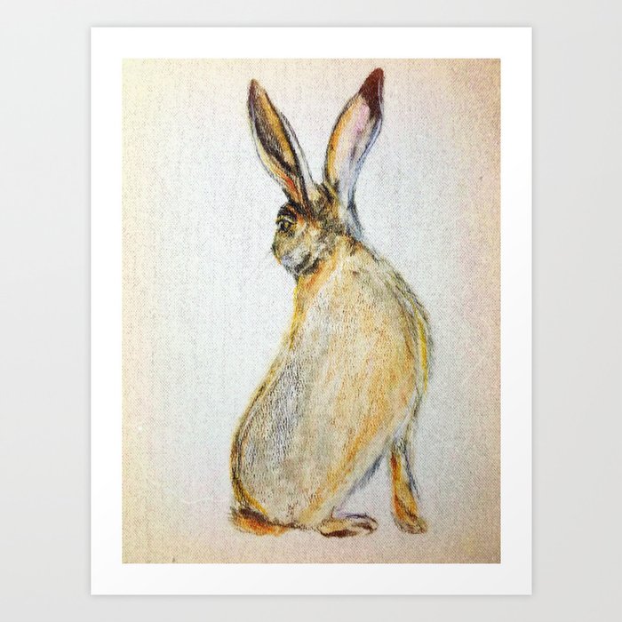 Snowshoe hare Art Print