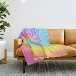 Rainbow Tie Dye Throw Blanket