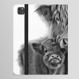 Highland Cow and The Baby iPad Folio Case