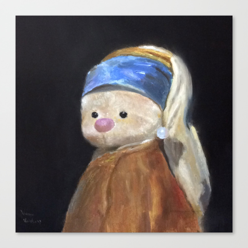 Bunny Girl With A Pearl Earring Original Art Realistic Art