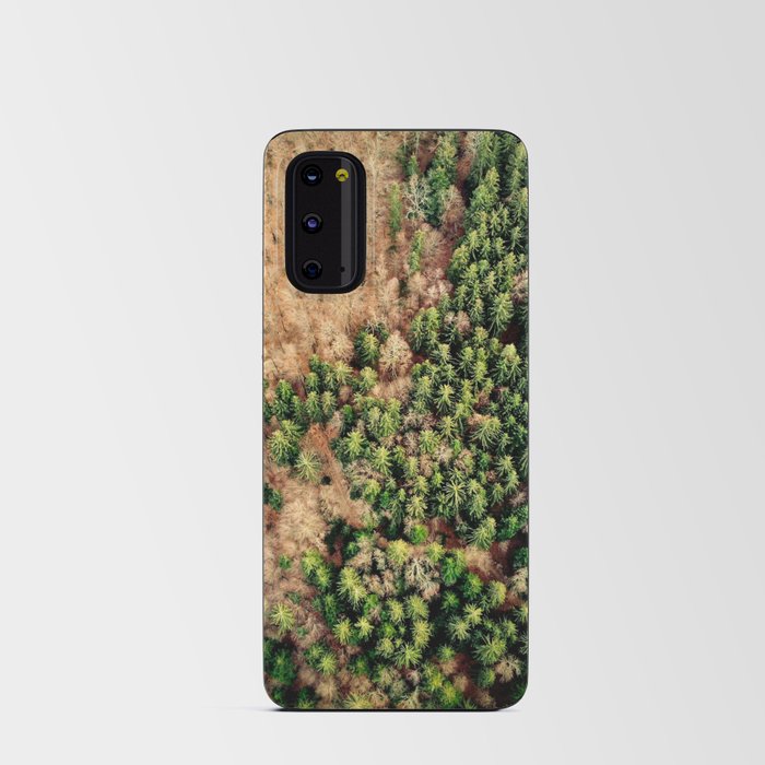 Aerial view of spruce forest landscape Android Card Case