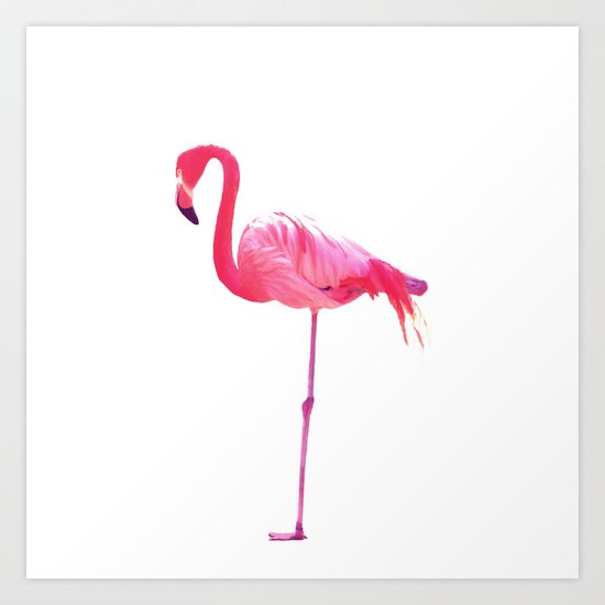 Pink Flamingo Art Print
