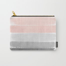 Color story millennial pink and grey transition brushstrokes modern canvas art decor dorm college Carry-All Pouch
