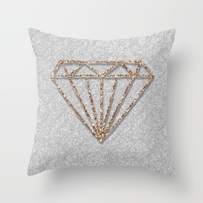 Glitter Diamond Throw Pillow