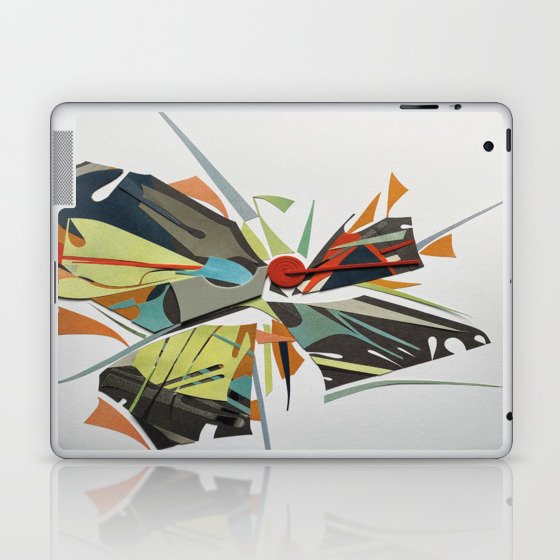 The Clock- Modern Abstract Floral Laptop & iPad Skin