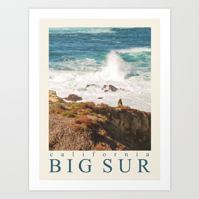 Big Sur California | Minimalist | Film Photography and Travel | Ocean Waves Art Print
