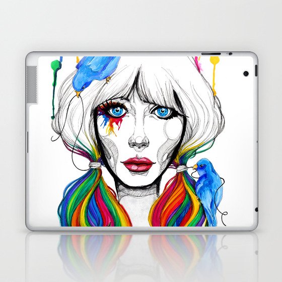 Zooey - Twisted Celebrity Watercolor Laptop & iPad Skin