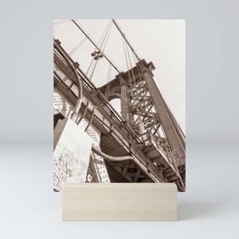 Manhatta Bridge - Sepia  Mini Art Print