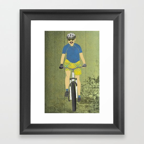 Bicycle Girl 2 Framed Art Print