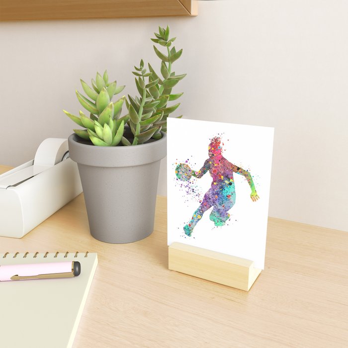 Girl Basketball Watercolor Print Basketball Wall Art Basketball