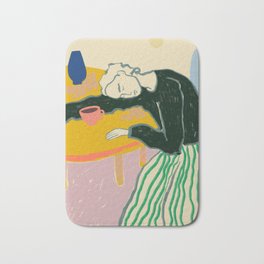 MOTHERHOOD  Bath Mat | Matisse, Coffee, Baby, Motherhood, Calm, Pastel, Curated, Yellow, Green, Sandrapoliakov 