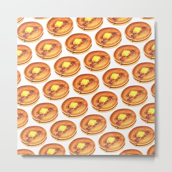 Pancakes Pattern Metal Print