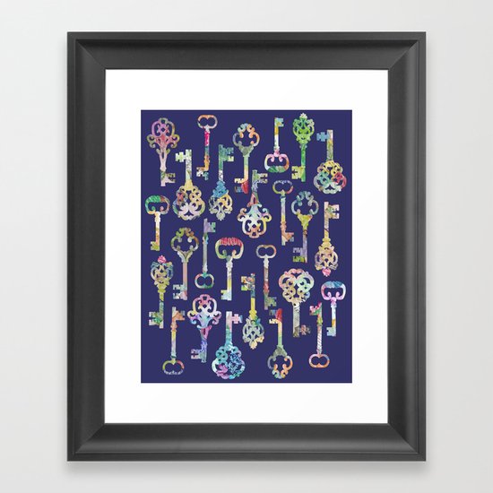 Rainbow Keys Framed Art Print