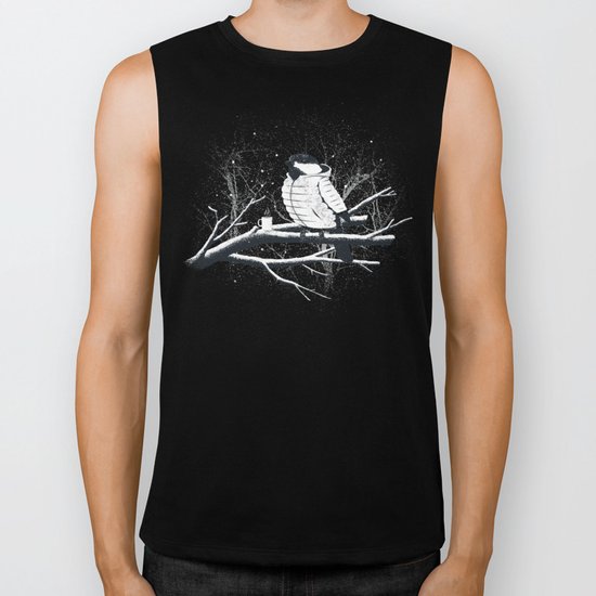 North For The Winter (Gray). Biker Tank