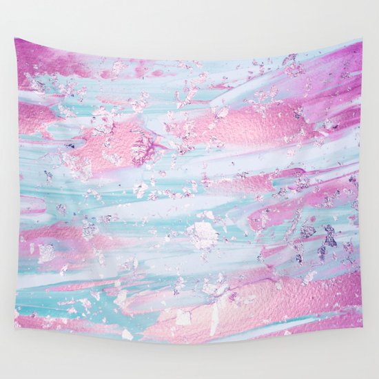 Pink Wall Tapestry shine shimmer pastel pink and blue modern wall tapestrynature Pink Wall Tapestry shine shimmer pastel pink and blue modern wall tapestrynature