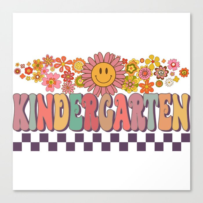 KIndergarten floral pre school design Canvas Print