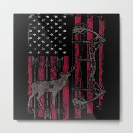 American Flag Deer Bow Hunting Patriotic Metal Print | Duckhunting, Graphicdesign, Bowhuntingstuff, Hunting, Patriotic, Bowhunting, Deerhunting, Crossbowhunting, Flag, Fishinggear 