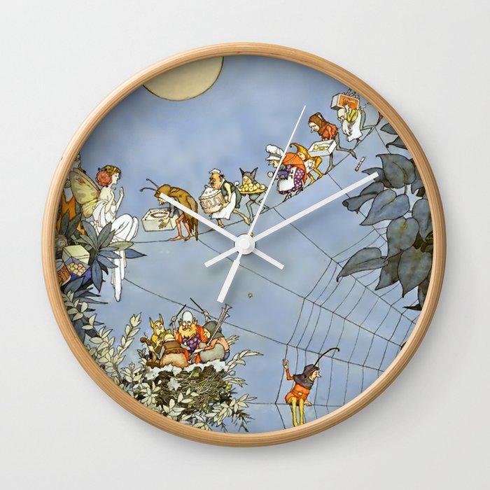 “The Fairy’s Birthday” Illustration by W Heath Robinson Wall Clock