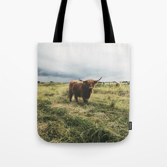 Landscape Bull Tote Bag