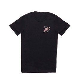 Pink Octopus Art Design T Shirt