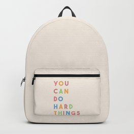 You Can Do Hard Things Backpack | Graphicdesign, Words, Digital, Graphic, Typography, Cute, Youcan, Text, Color, Positive 