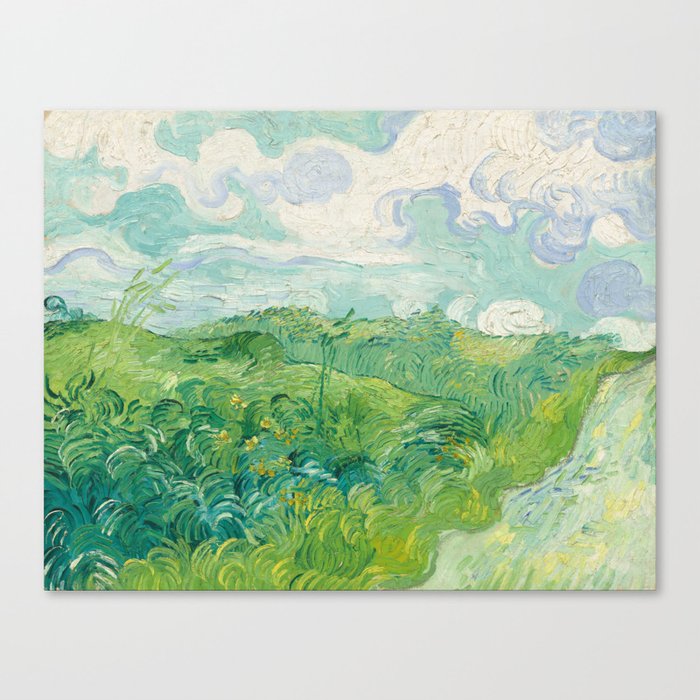 Vincent van Gogh Green Wheat Fields, Auvers 1890 Painting Canvas Print