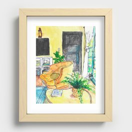 Cat in the Window Recessed Framed Print