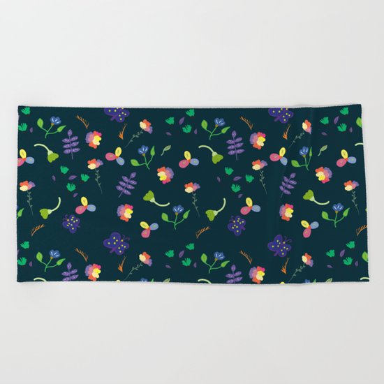 Spring Floral Pattern II Beach Towel