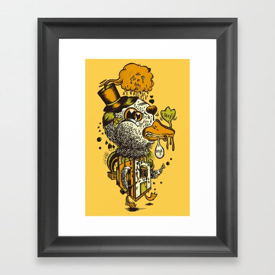 A Disorientated Duck Goes For A Stroll Framed Art Print