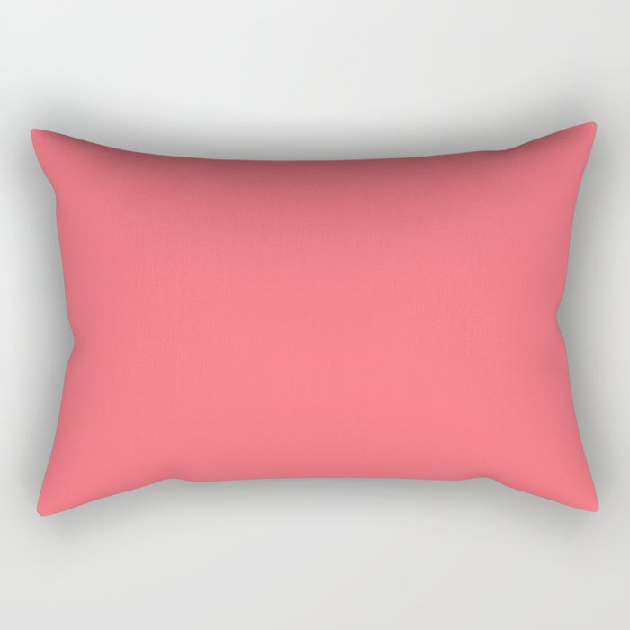 Cheapest Flesh Pink Grapefruit Color Rectangular Pillow