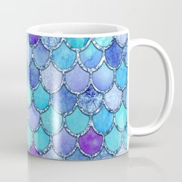 Colorful Blues Mermaid Scales Coffee Mug