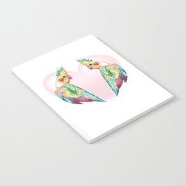 Cockatiel Love - Colorful Tropical Bird Art Notebook