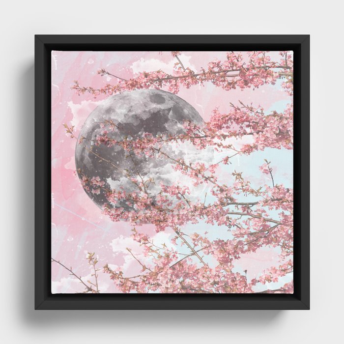 Spring Moon Framed Canvas