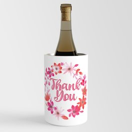 Thank You Note - Cute Floral  Wine Chiller