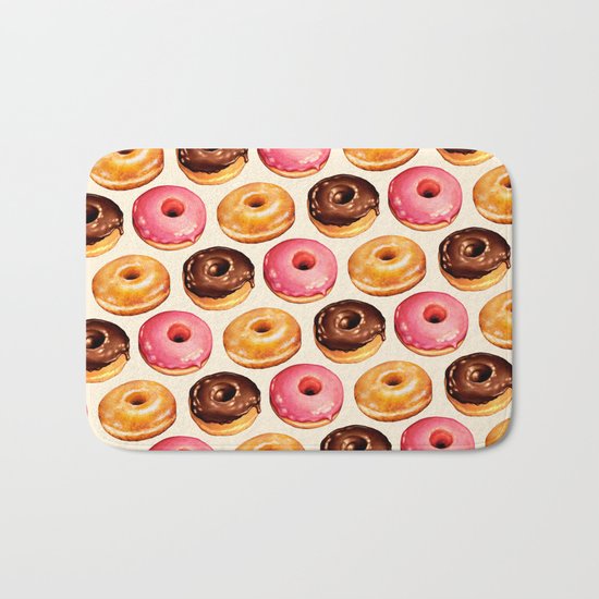Donut Pattern Bath Mat