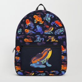 Poison dart frogs - dark Backpack