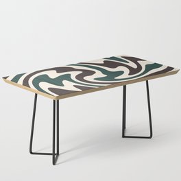 Deep Green Abstract Swirl Coffee Table