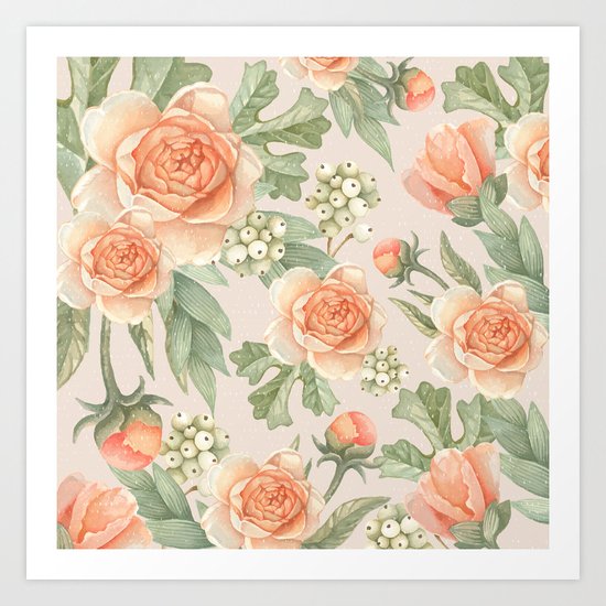 Flowered nature Art Print
