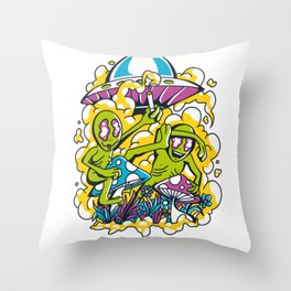 Aliens Throw Pillow