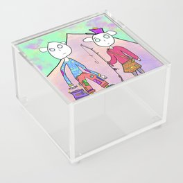 Two Humanoid Farmers Acrylic Box