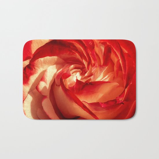 In fire - red and orange rose flower on #Society6 Bath Mat