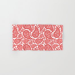 Paisley (Red & White Pattern) Hand & Bath Towel